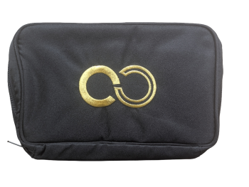 Vintage Cabouchon black jewellery pouch