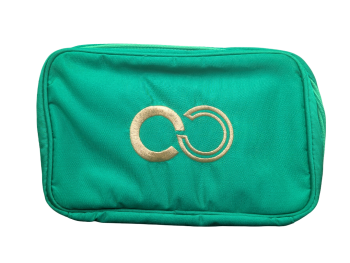 Vintage Cabouchon green jewellery pouch