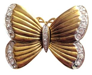 Vintage Cabouchon Butterfly Brooch