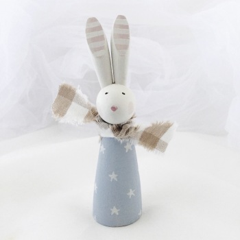 larger wooden bunny - stars