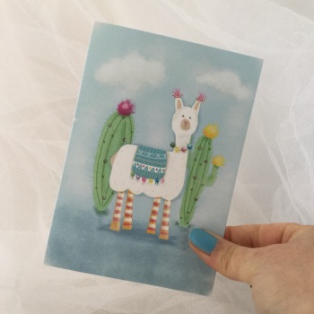 greeting card - llama