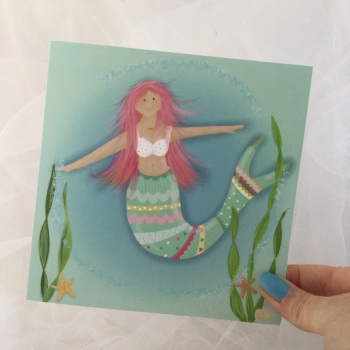 greeting card - mermaid