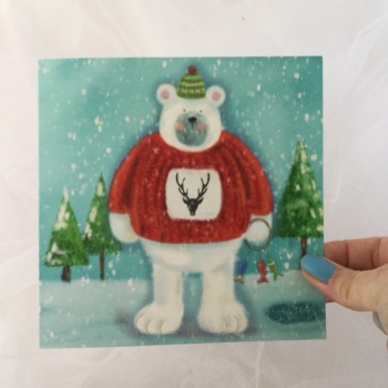 greeting card - polar bear