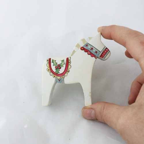 Tiny Dala horse - holly #2