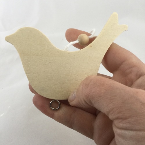 wooden bird shape (pack of 2)