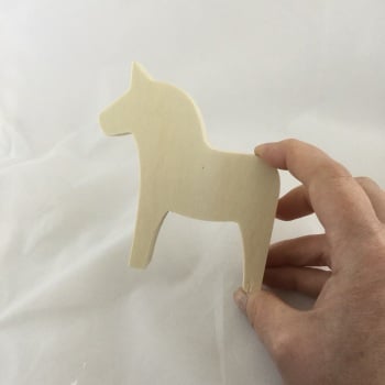 wooden horse shape small