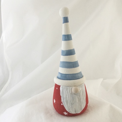 Tomte/ gnome/ gonk  - red star body, blue stripe hat