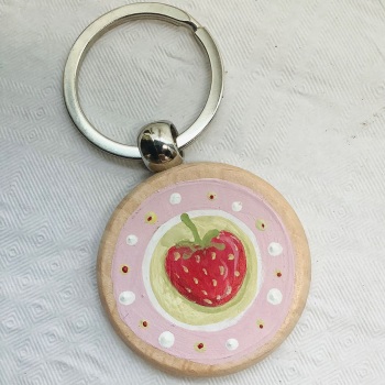 Chunky wooden keyring #2