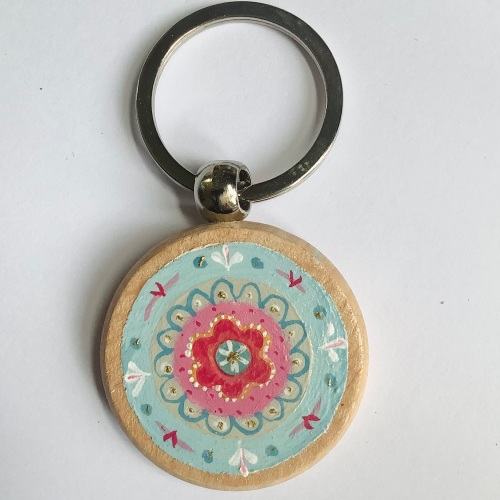 Chunky wooden keyring #4