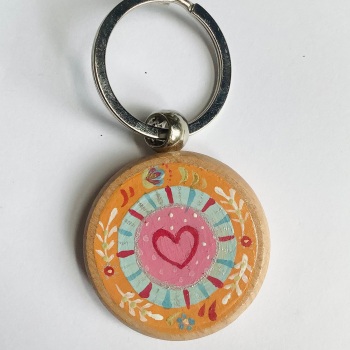 Chunky wooden keyring #6