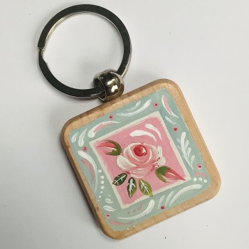 Chunky wooden keyring #7