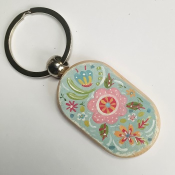Chunky wooden keyring #22