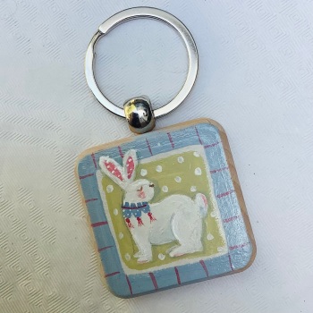 Chunky wooden keyring #25