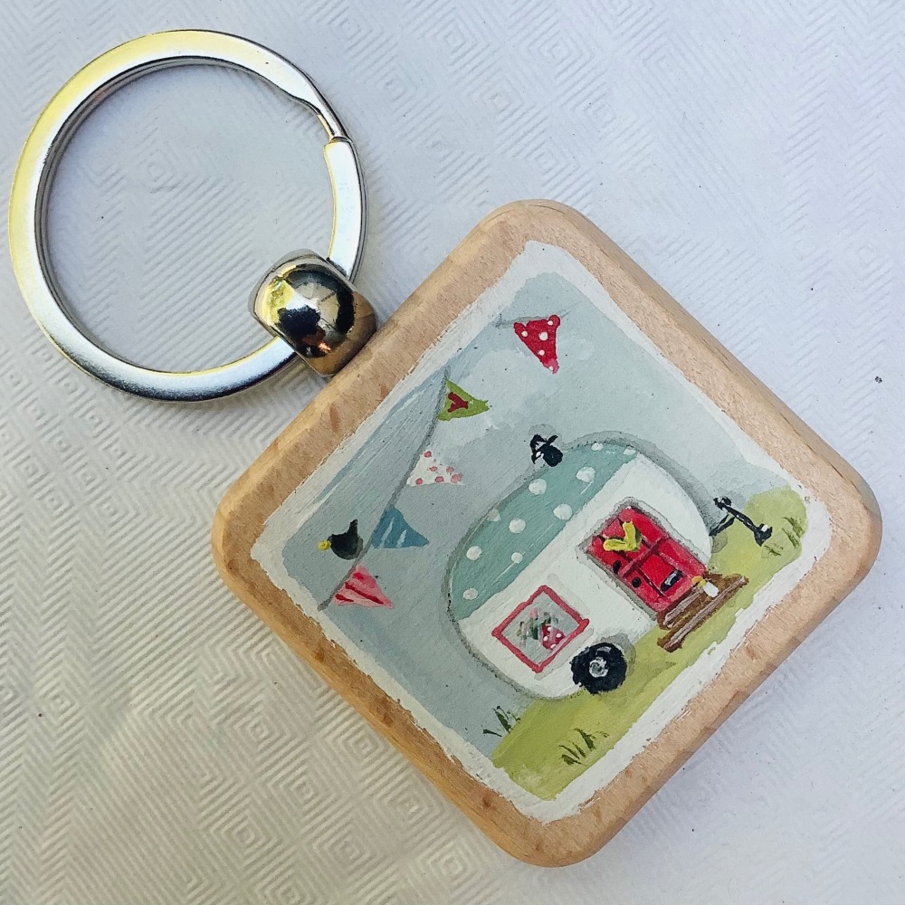 Chunky wooden keyring #26