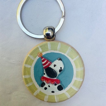 Chunky wooden keyring #27