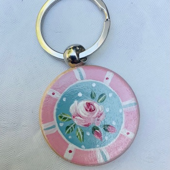 Chunky wooden keyring #28