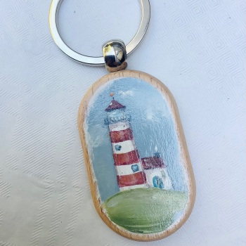Chunky wooden keyring #29