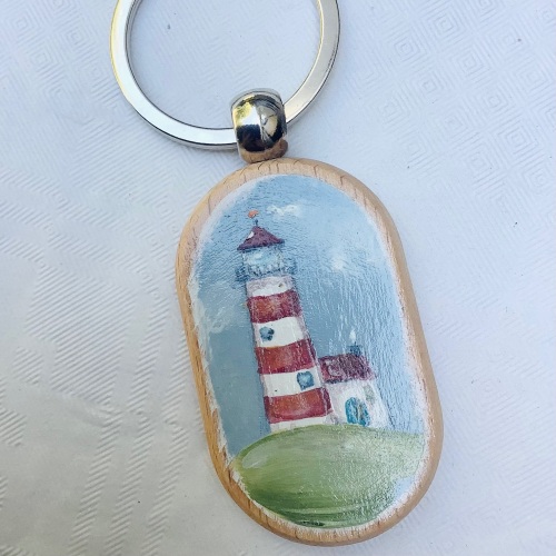 Chunky wooden keyring #29