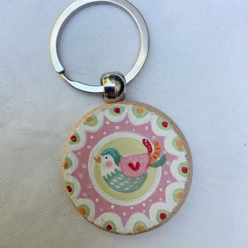 Chunky wooden keyring #32