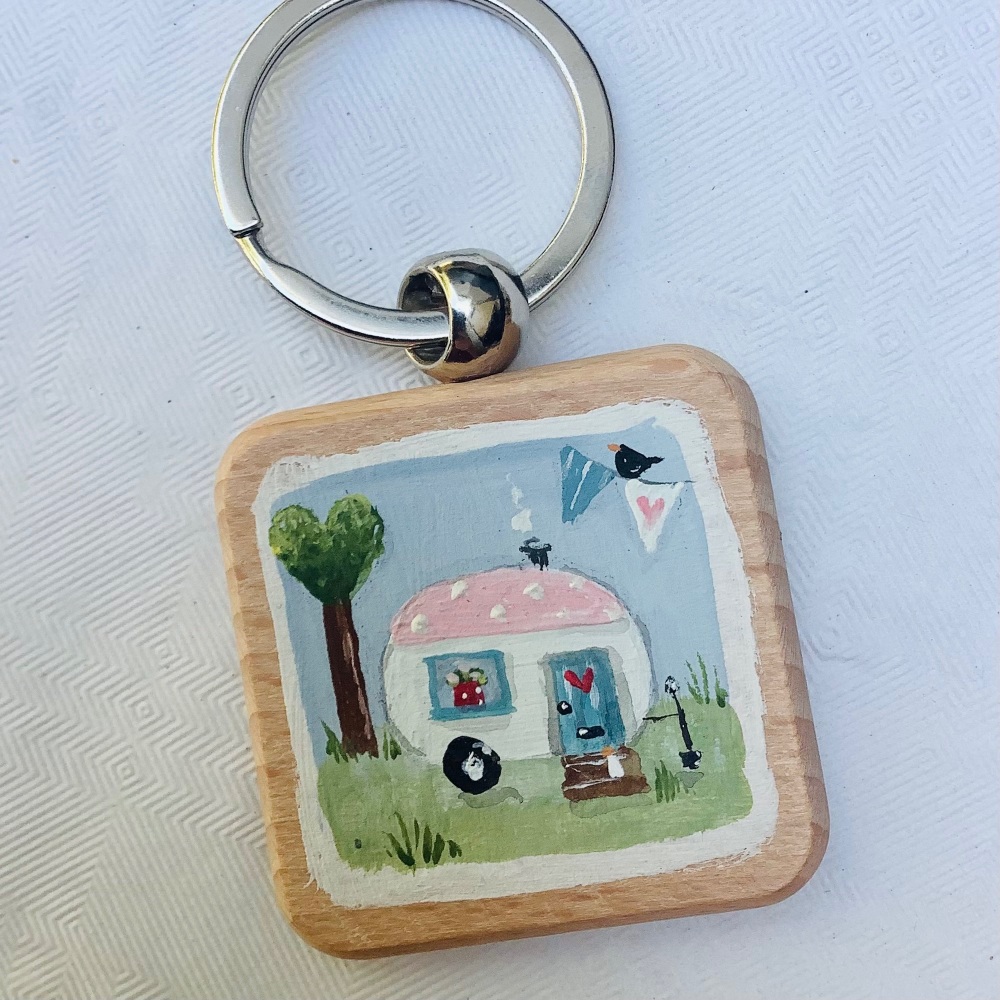 Chunky wooden keyring #33