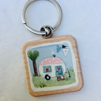 Chunky wooden keyring #33