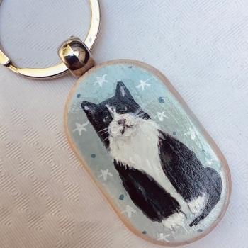 Chunky wooden keyring #36
