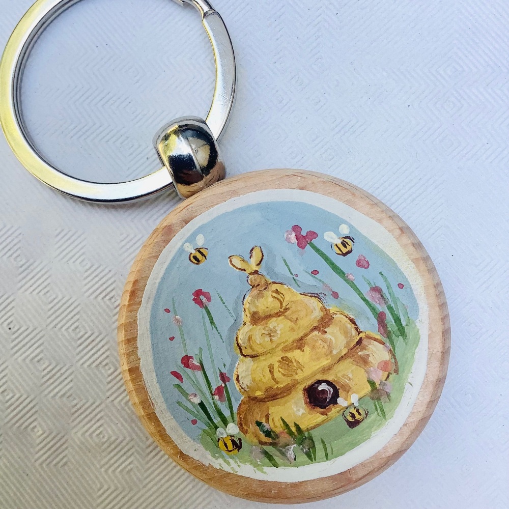 Chunky wooden keyring #37