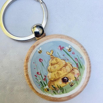 Chunky wooden keyring #37