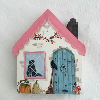 A small house - pink roof
