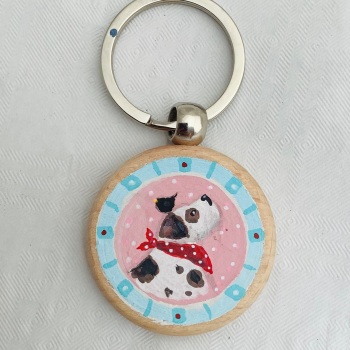 Chunky wooden keyring #39