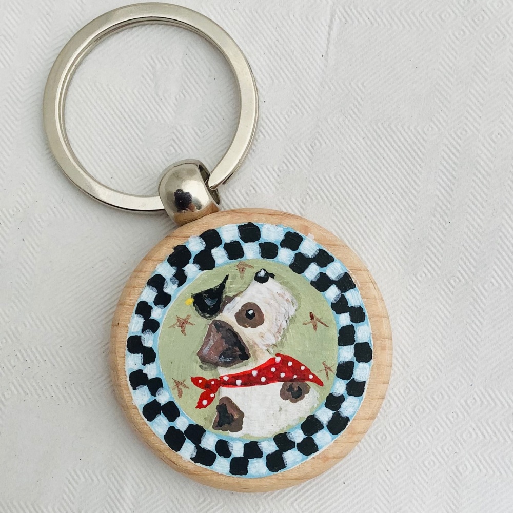 Chunky wooden keyring #40