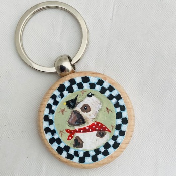 Chunky wooden keyring #40