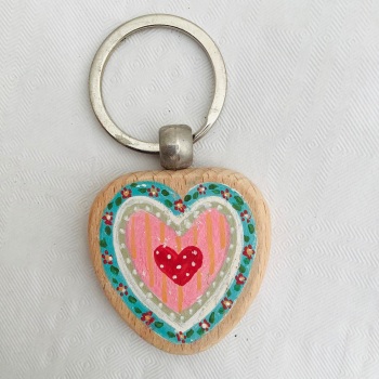Chunky wooden keyring #41