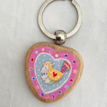 Chunky wooden keyring #44