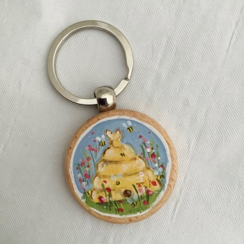 Chunky wooden keyring #46