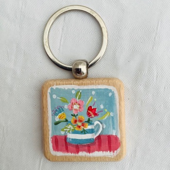 Chunky wooden keyring #48