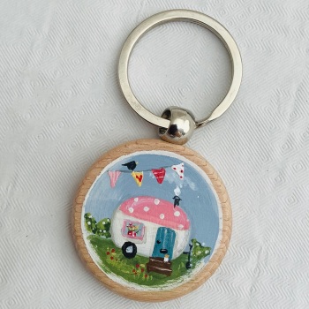 Chunky wooden keyring #53