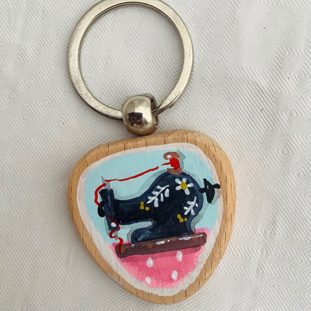 Chunky wooden keyring #54