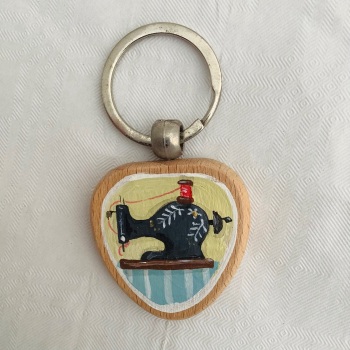 Chunky wooden keyring #55