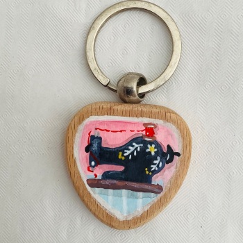 Chunky wooden keyring #56
