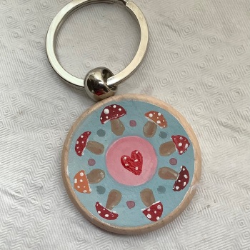 Chunky wooden keyring #57
