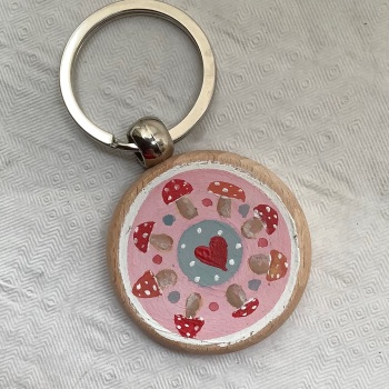 Chunky wooden keyring #58