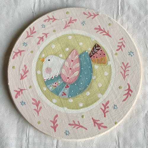 Small painting - folk bird