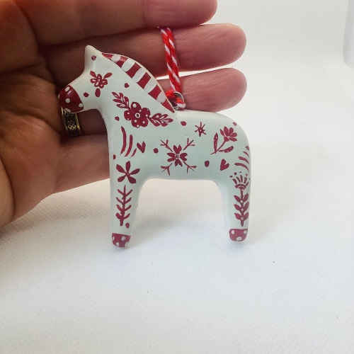 Dangle - dala style horse - red