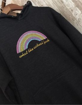 What the actual fuck Rainbow Embroidered Hoody