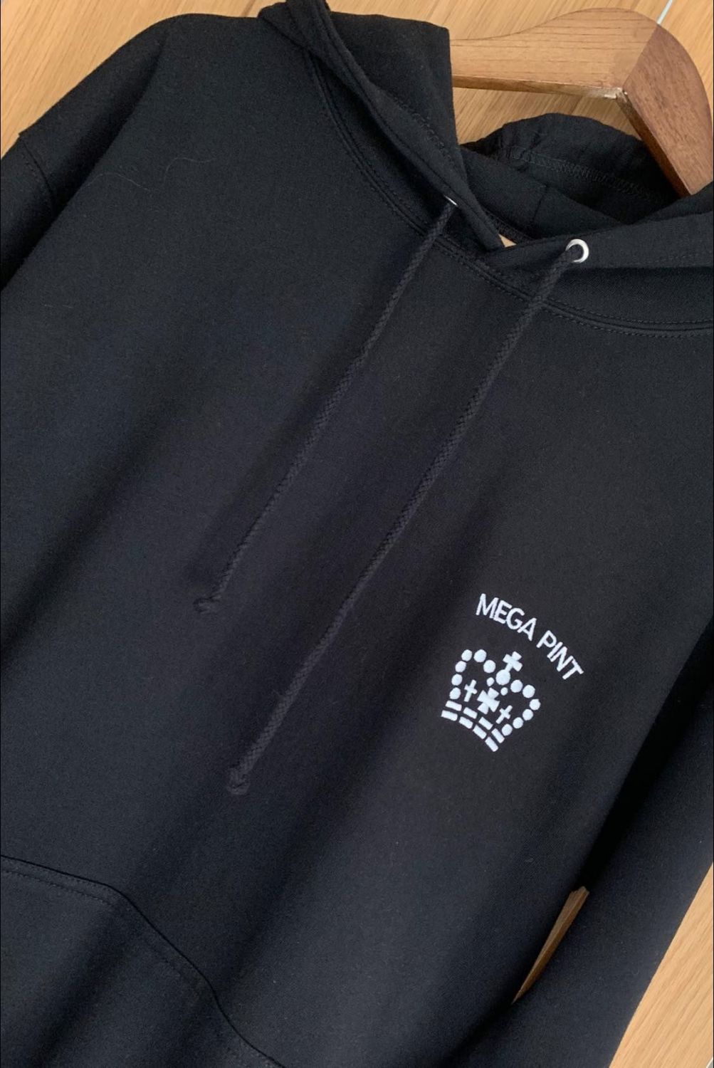 Megapint Embroidered Black Hoody
