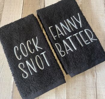 Cock Snot and Fanny Batter Towels