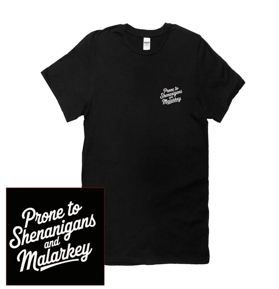 PRONE TO SHENANEGANS AND MALARKEY T SHIRT