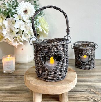 Wicker Heart Lantern