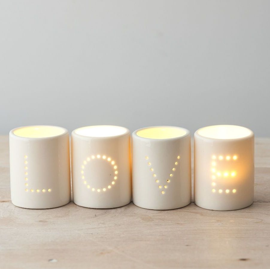 LOVE dot candle holders